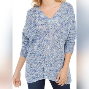 Whimsy Blue Pullover V-Neck Sweater
